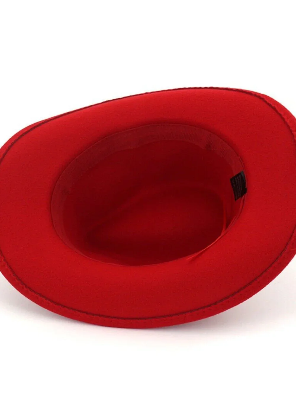 Red Western Cowboy Hat Wide Brim Ranch Rodeo Cowgirl Festival Boho Costume Hat